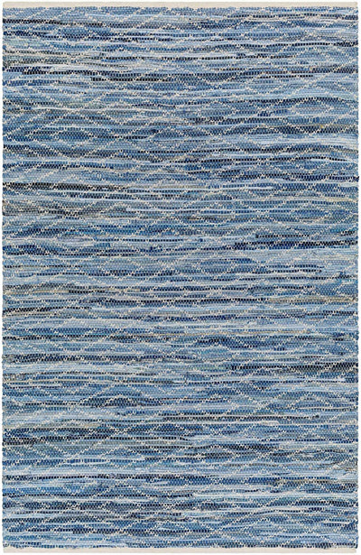 Tan Hand Woven 100% Recycled Fabric Modern Rectangle Handmade rug, Indoor use only, no fringe, non-washable. runner also available