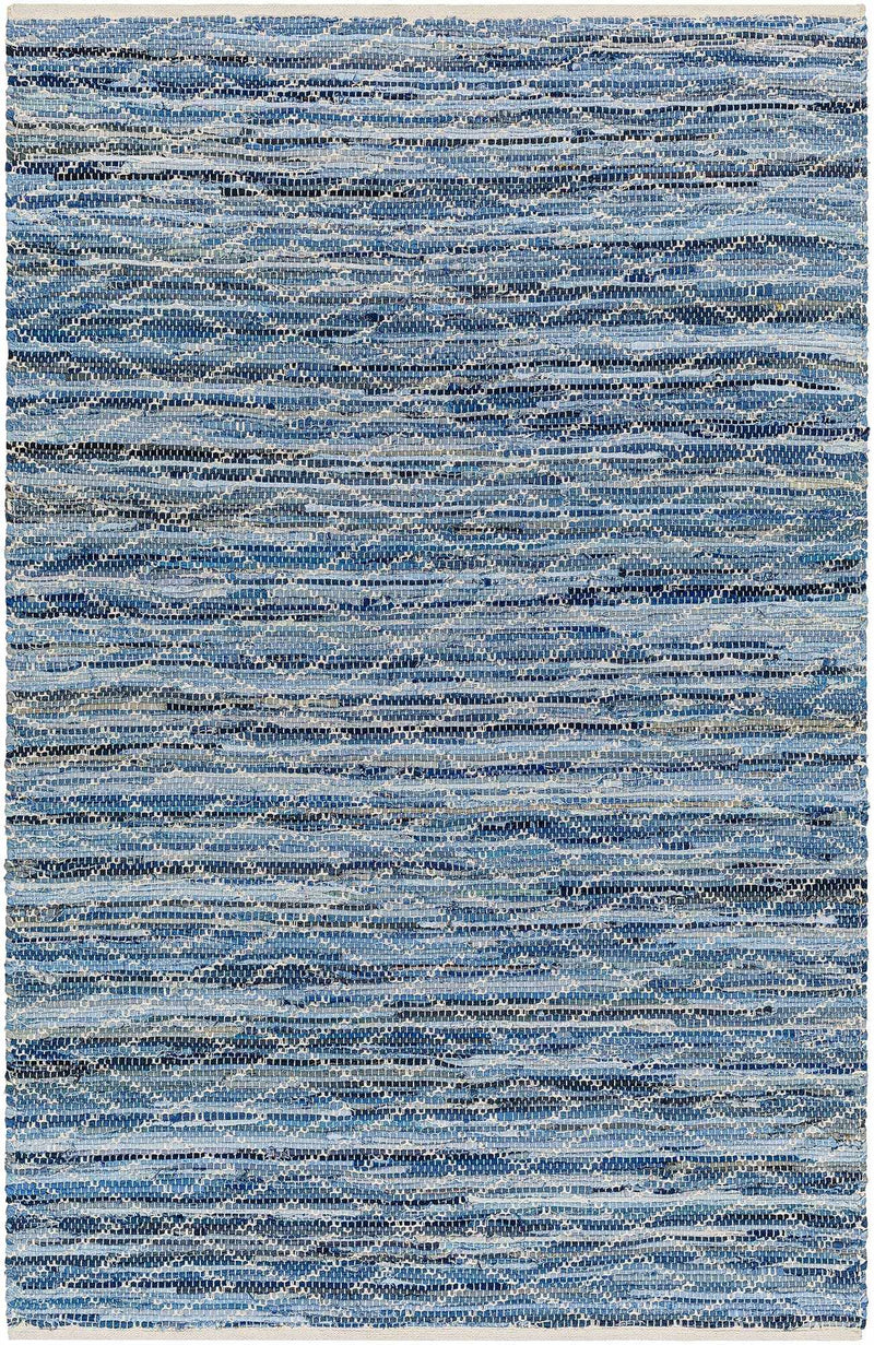 Tan Hand Woven 100% Recycled Fabric Modern Rectangle Handmade rug, Indoor use only, no fringe, non-washable. runner also available