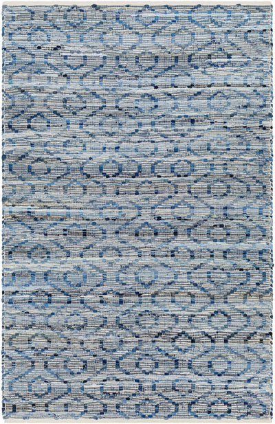 Tan Hand Woven 100% Recycled Fabric Modern Rectangle Handmade rug, Indoor use only, no fringe, non-washable. runner also available