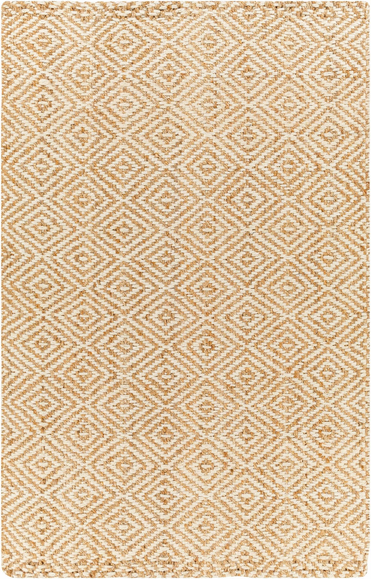 Light Beige Hand Woven 100% Jute Cottage Rectangle Handmade rug, Indoor use only, no fringe, non-washable. runner also available