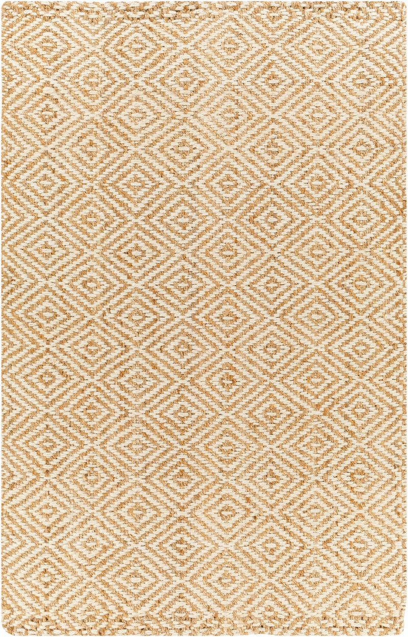 Light Beige Hand Woven 100% Jute Cottage Rectangle Handmade rug, Indoor use only, no fringe, non-washable. runner also available
