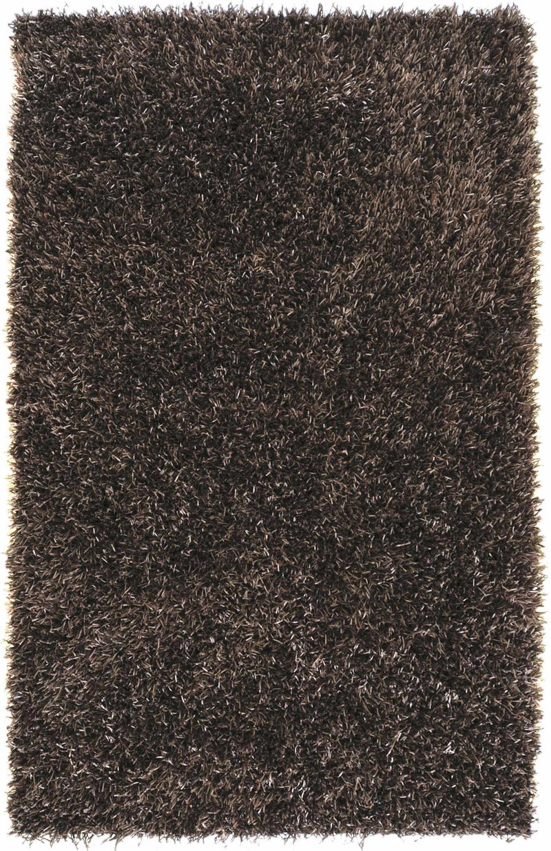 Medium Brown Hand Woven 100% Polyester Modern Rectangle Handmade rug, Indoor use only, no fringe, non-washable.