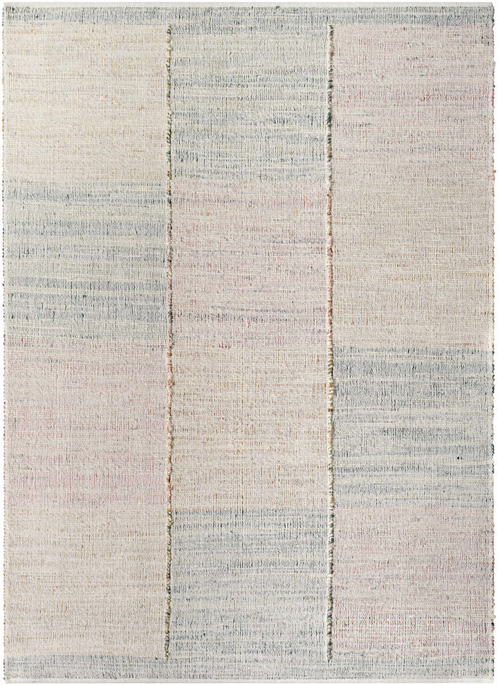 Ivory Hand Woven 25% Wool, 25% Cotton, 50% Jute Modern Rectangle Handmade rug, Indoor use only, no fringe, non-washable.