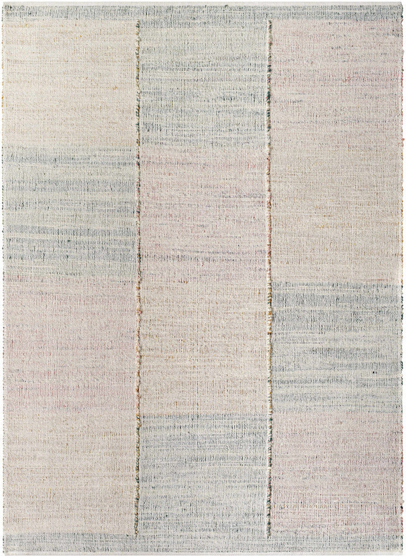 Ivory Hand Woven 25% Wool, 25% Cotton, 50% Jute Modern Rectangle Handmade rug, Indoor use only, no fringe, non-washable.