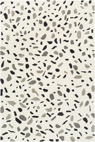Beige Hand Tufted 100% Wool Modern Rectangle Handmade rug, Indoor use only, no fringe, non-washable.