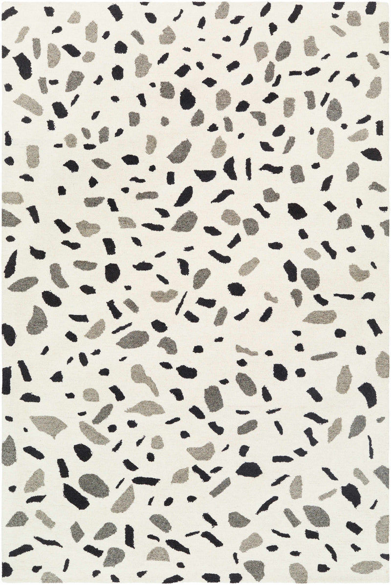 Beige Hand Tufted 100% Wool Modern Rectangle Handmade rug, Indoor use only, no fringe, non-washable.