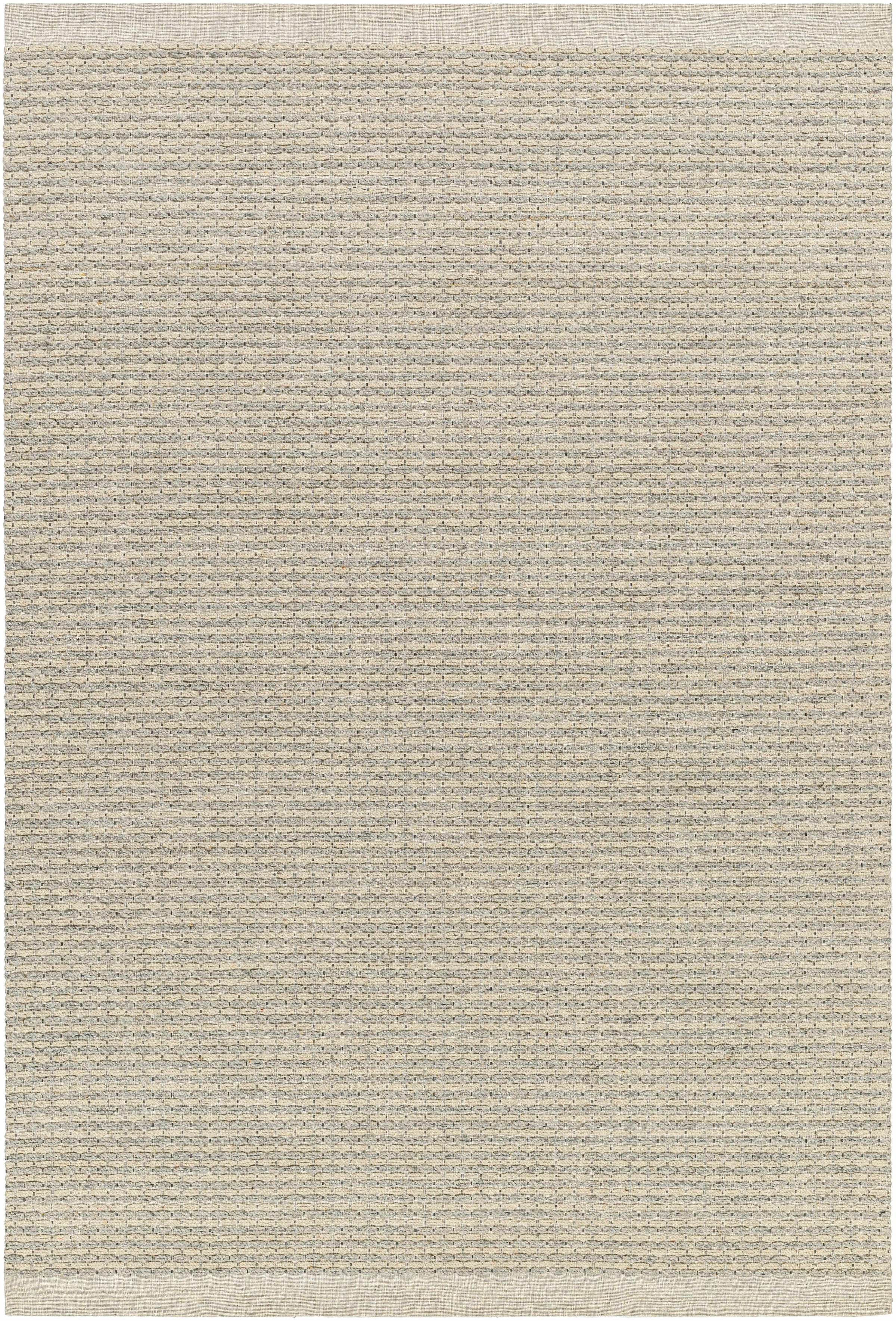 Cream Hand Woven 100% Wool Cottage Rectangle Handmade rug, Indoor use only, no fringe, non-washable.
