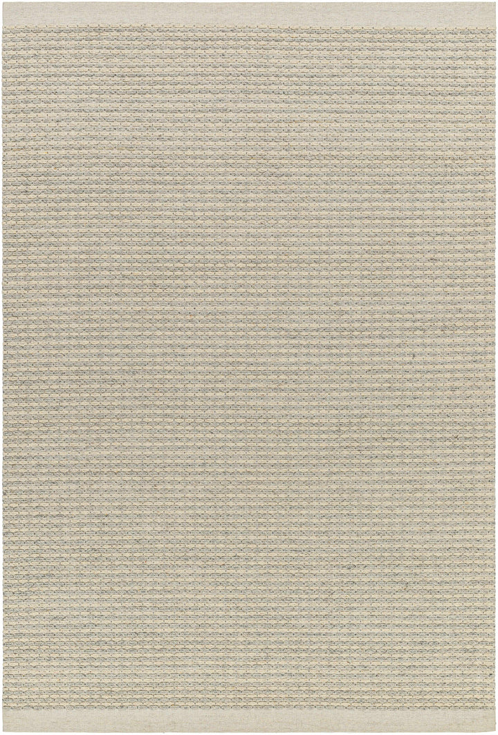 Cream Hand Woven 100% Wool Cottage Rectangle Handmade rug, Indoor use only, no fringe, non-washable.