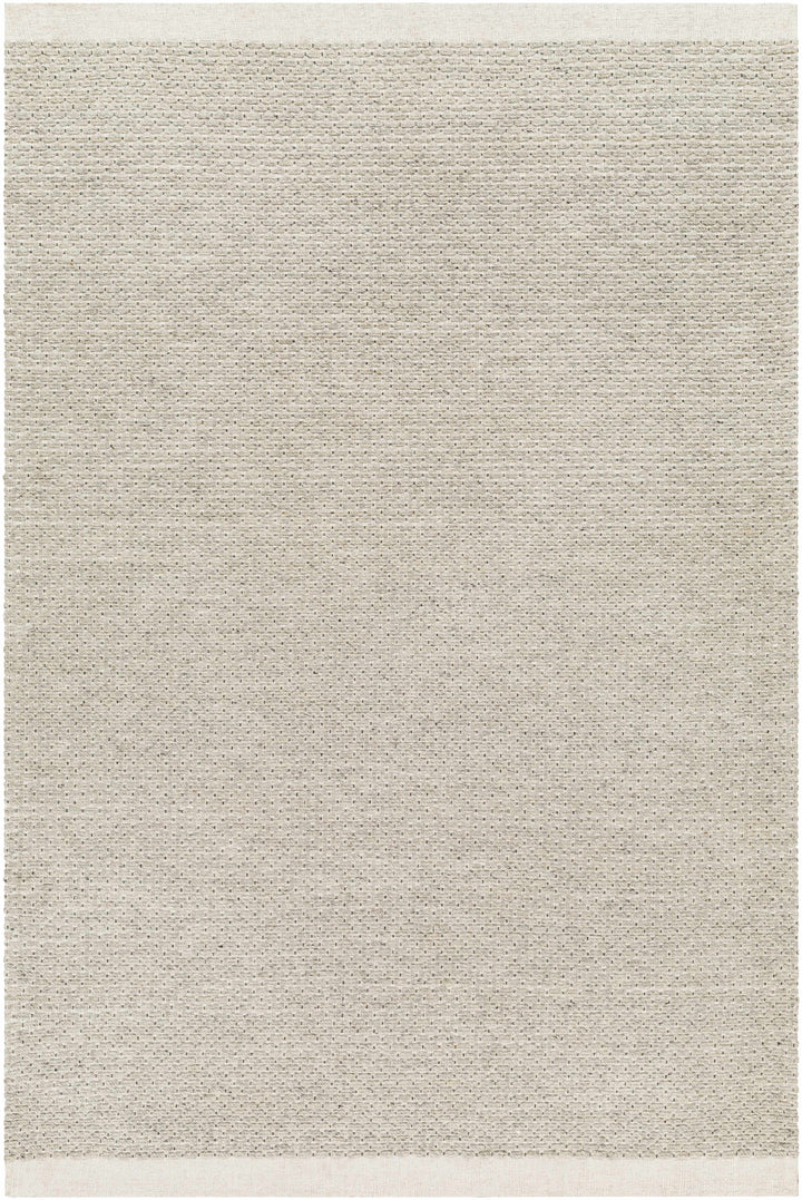 Cream Hand Woven 100% Wool Cottage Rectangle Handmade rug, Indoor use only, no fringe, non-washable.
