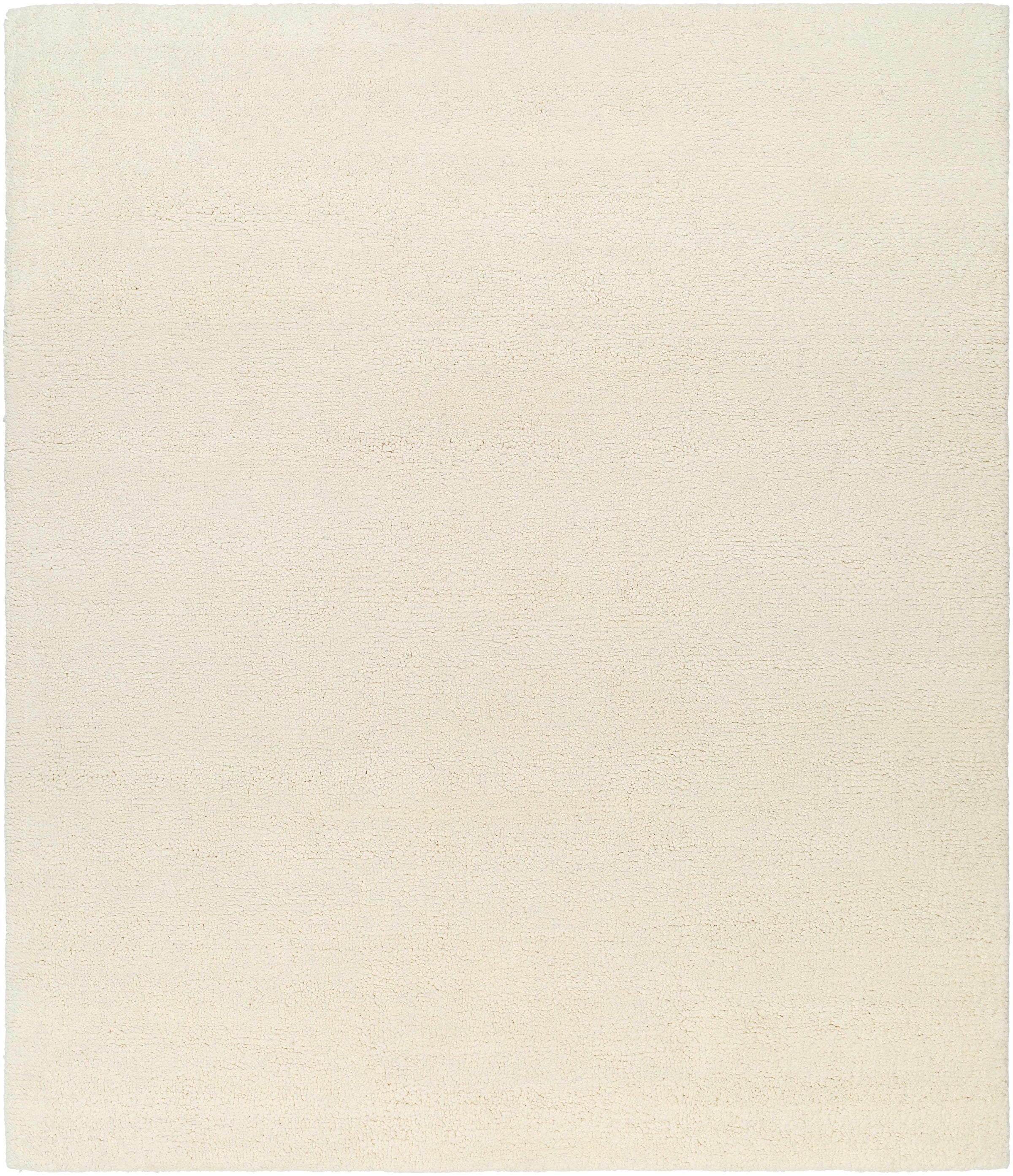 Cream Hand Knotted 100% Wool Modern Rectangle Handmade rug, Indoor use only, no fringe, non-washable.