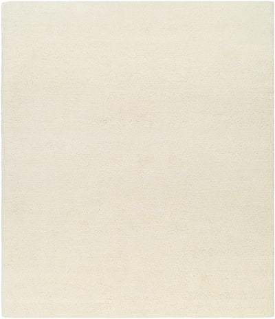 Cream Hand Knotted 100% Wool Modern Rectangle Handmade rug, Indoor use only, no fringe, non-washable.