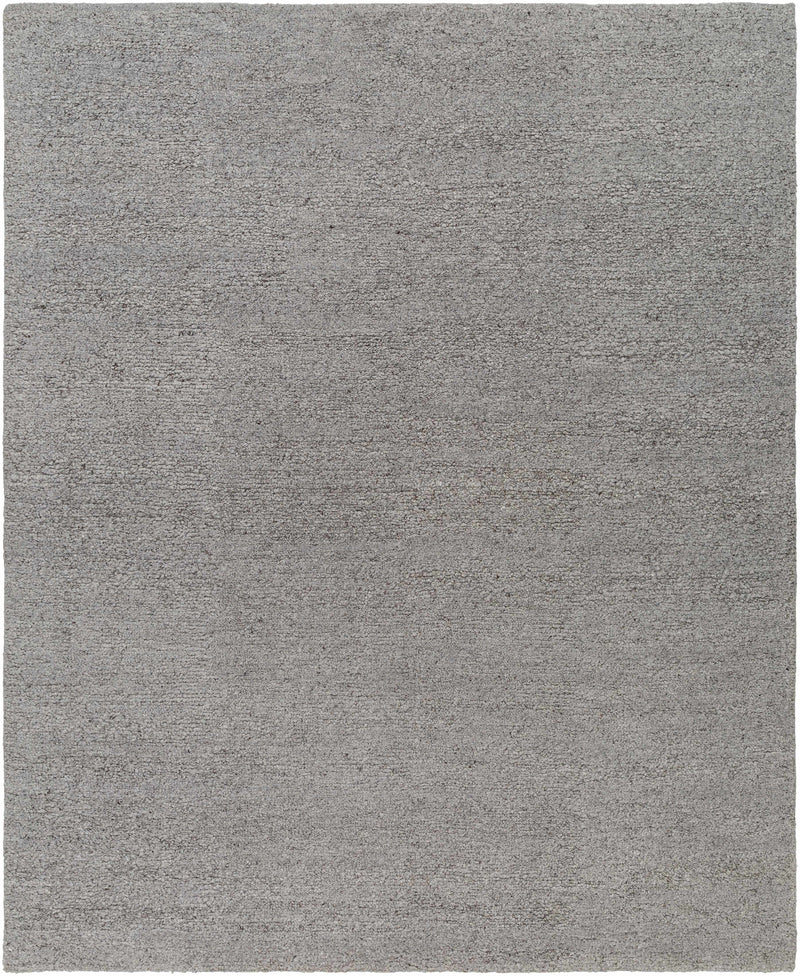 Charcoal Hand Knotted 100% Wool Modern Rectangle Handmade rug, Indoor use only, no fringe, non-washable.