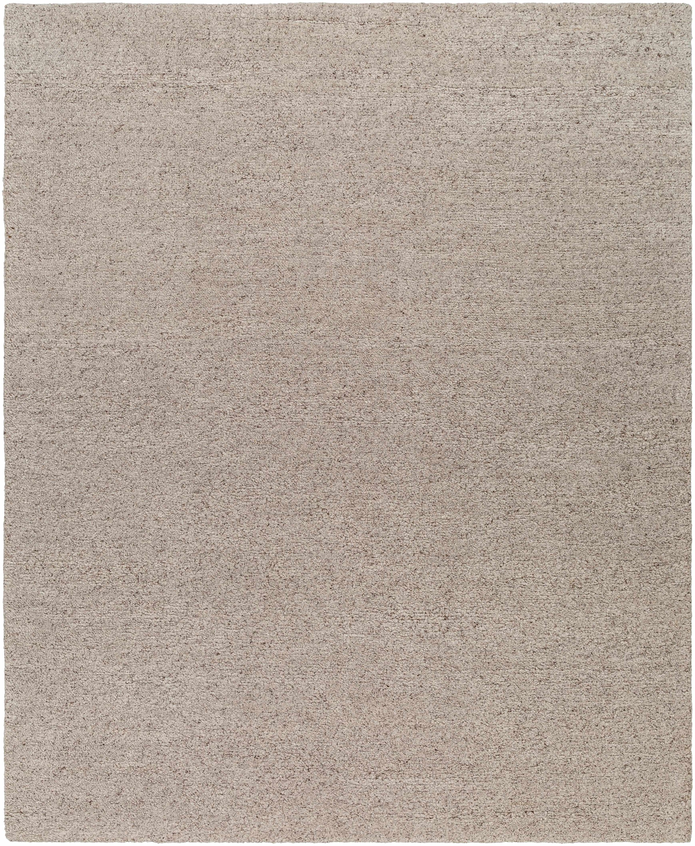 Gray Hand Knotted 100% Wool Modern Rectangle Handmade rug, Indoor use only, no fringe, non-washable.