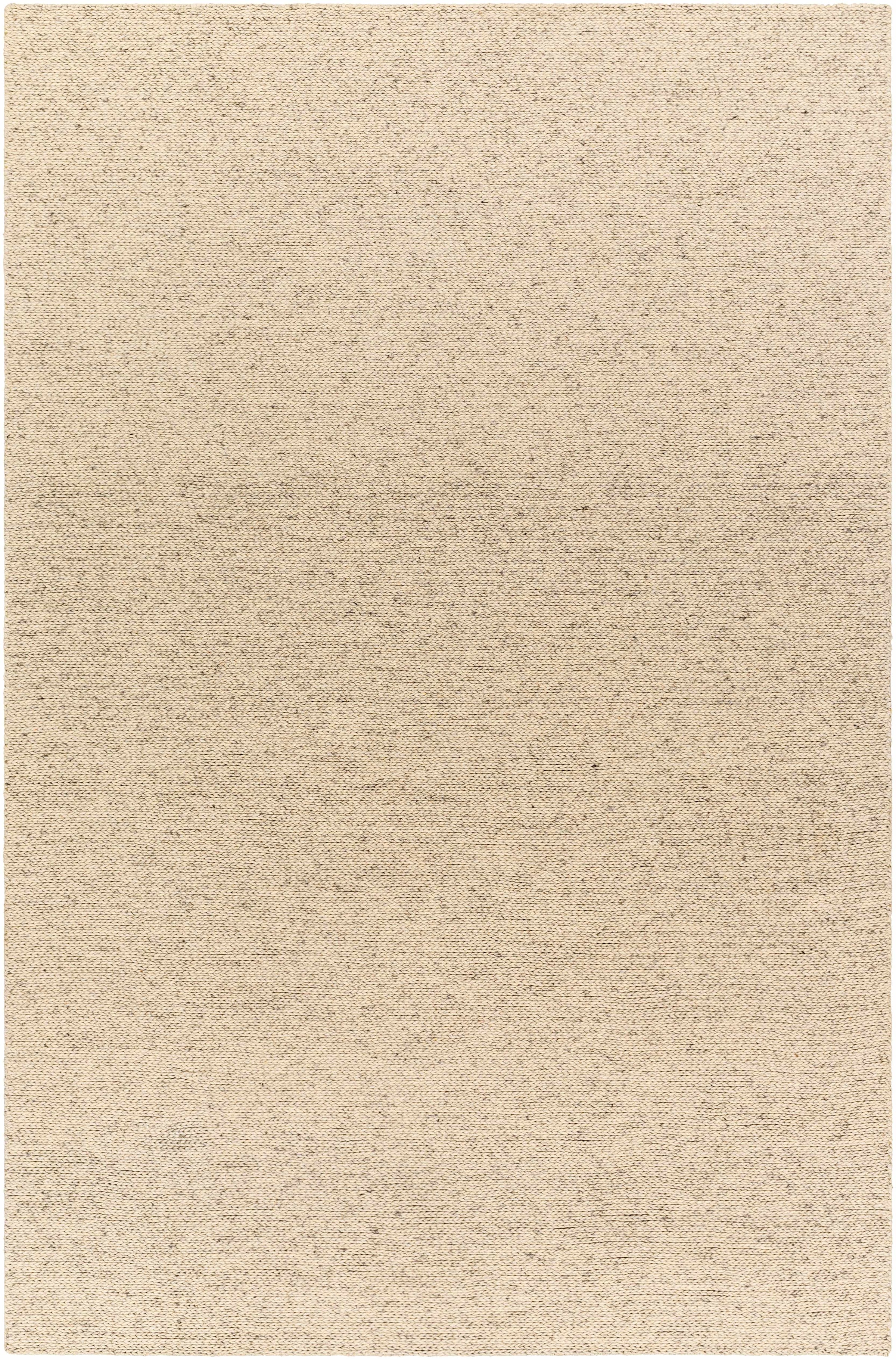 Gray Hand Woven 100% Wool Modern Rectangle Handmade rug, Indoor use only, no fringe, non-washable.