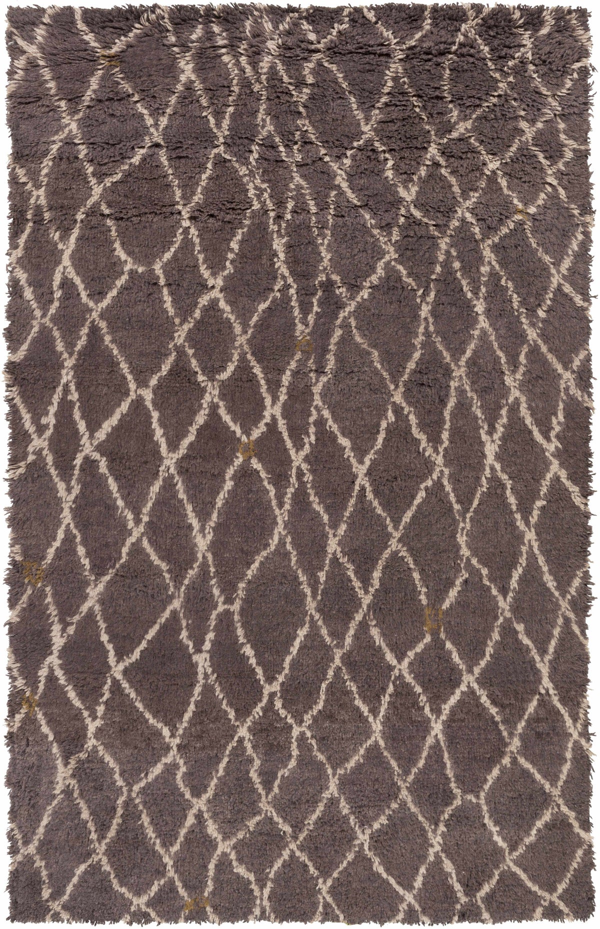 Plum Hand Knotted 100% Wool Global Rectangle Handmade rug, Indoor use only, no fringe, non-washable.