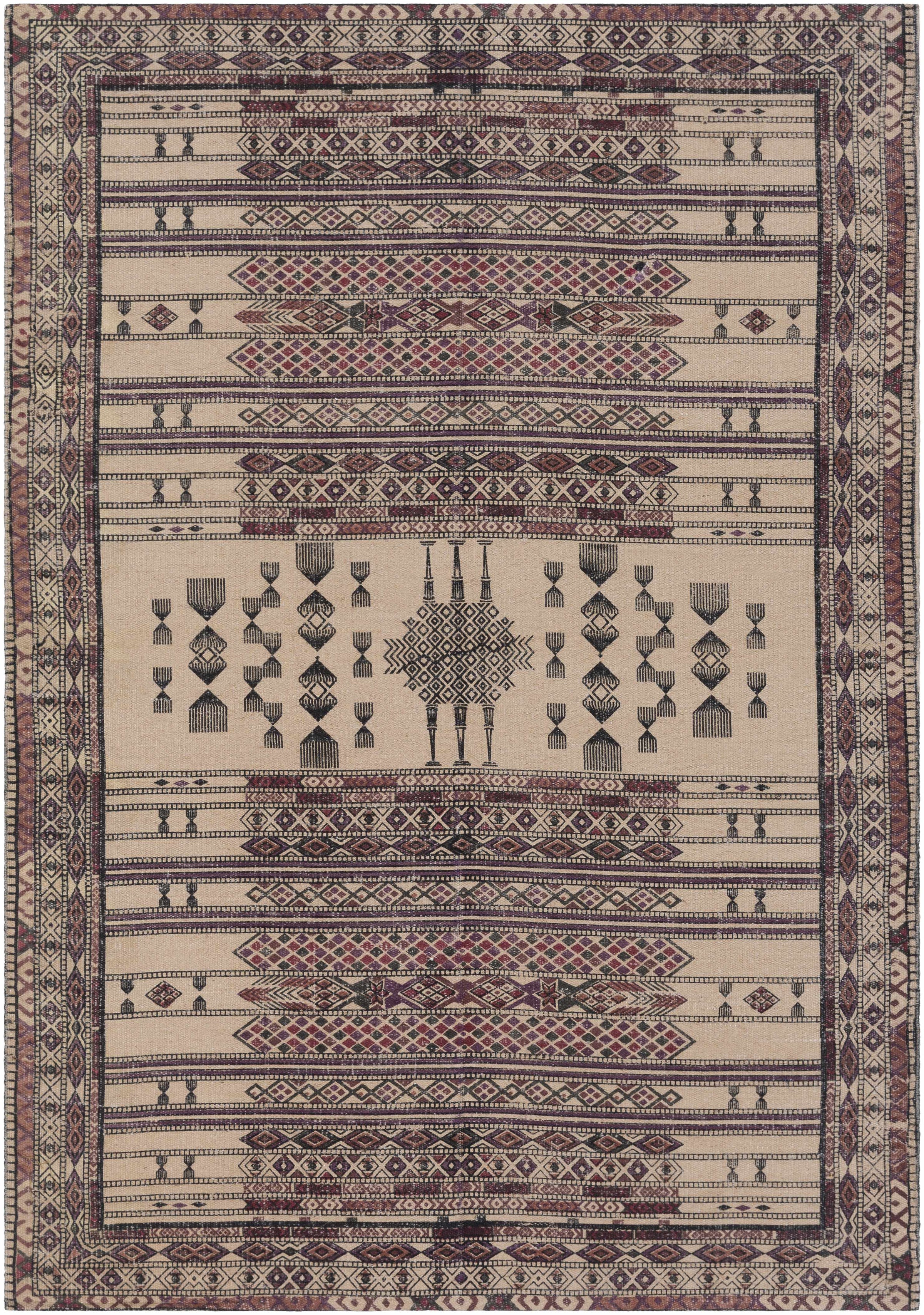 Beige Hand Woven 100% Jute Cottage Rectangle Handmade rug, Indoor use only, no fringe, non-washable.