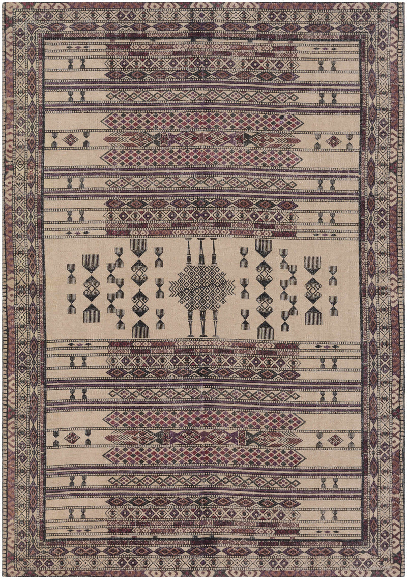 Beige Hand Woven 100% Jute Cottage Rectangle Handmade rug, Indoor use only, no fringe, non-washable.