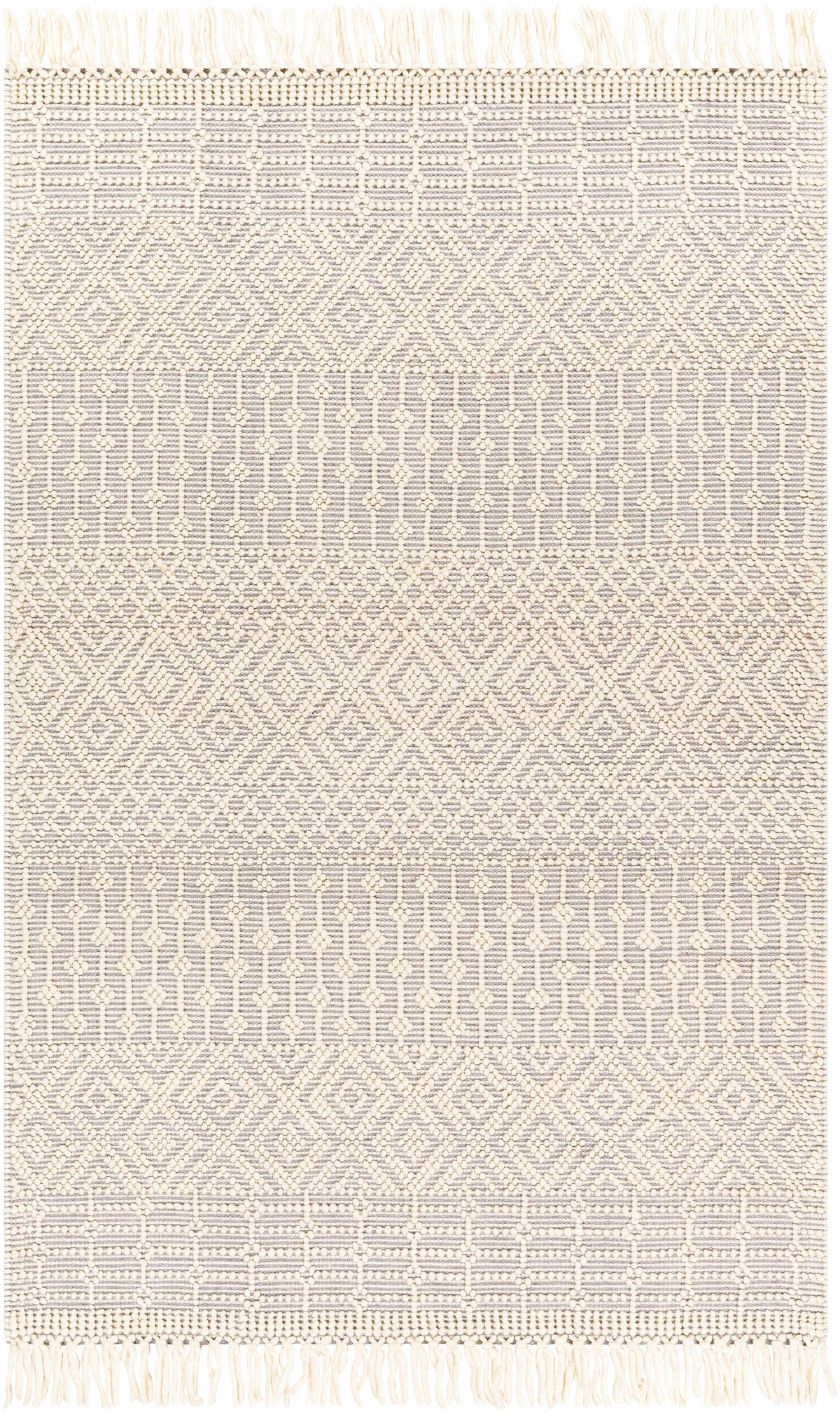 Ivory Hand Woven 100% Wool Global Rectangle Handmade rug, Indoor use only, has fringe, non-washable. runner also available