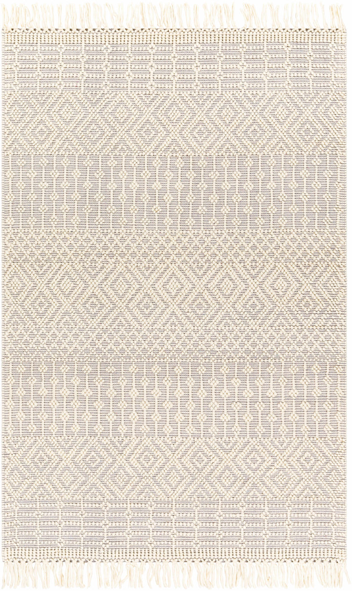 Ivory Hand Woven 100% Wool Global Rectangle Handmade rug, Indoor use only, has fringe, non-washable. runner also available