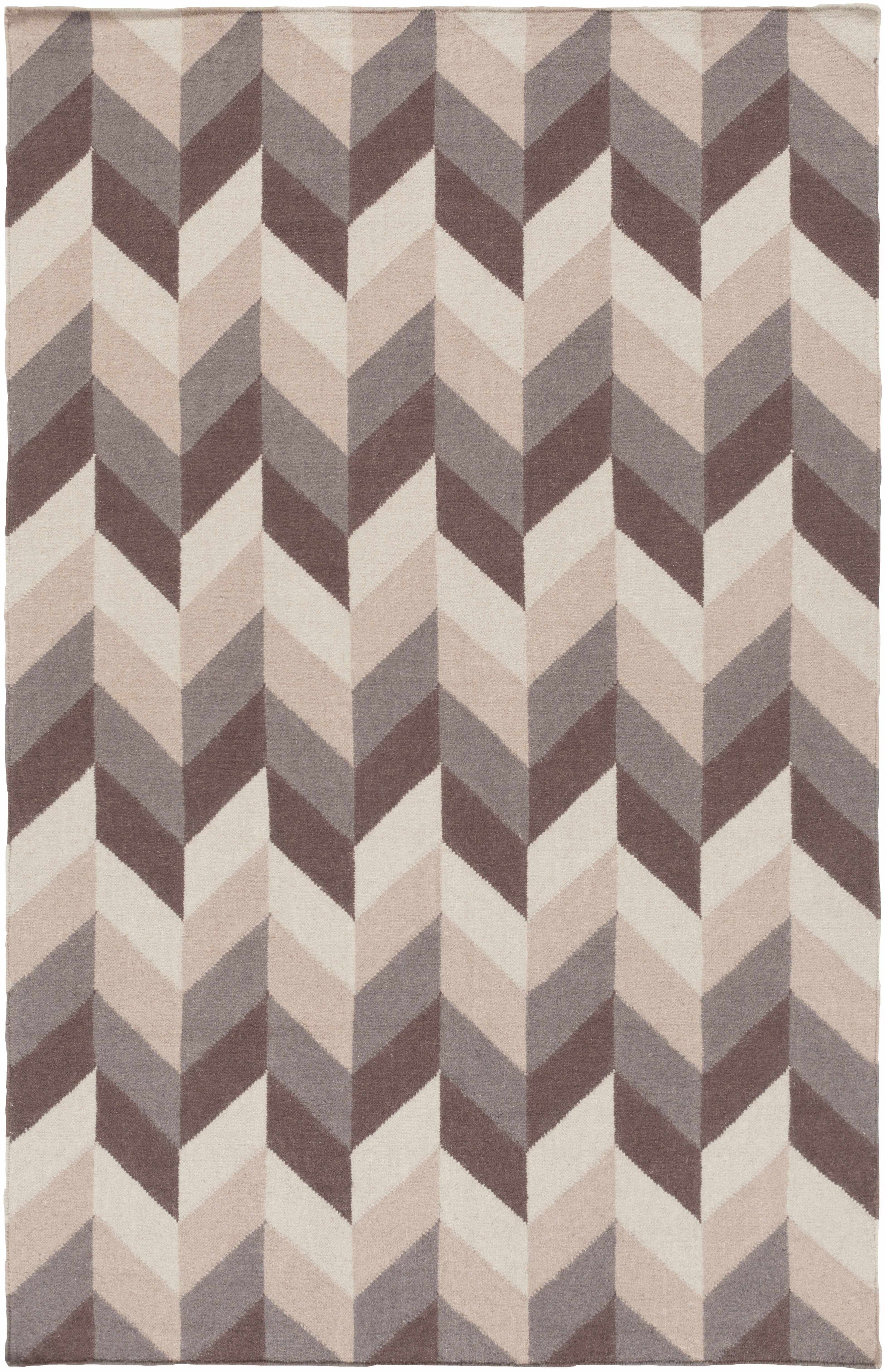 Taupe Hand Woven 100% Wool Modern Rectangle Handmade rug, Indoor use only, no fringe, non-washable. runner also available
