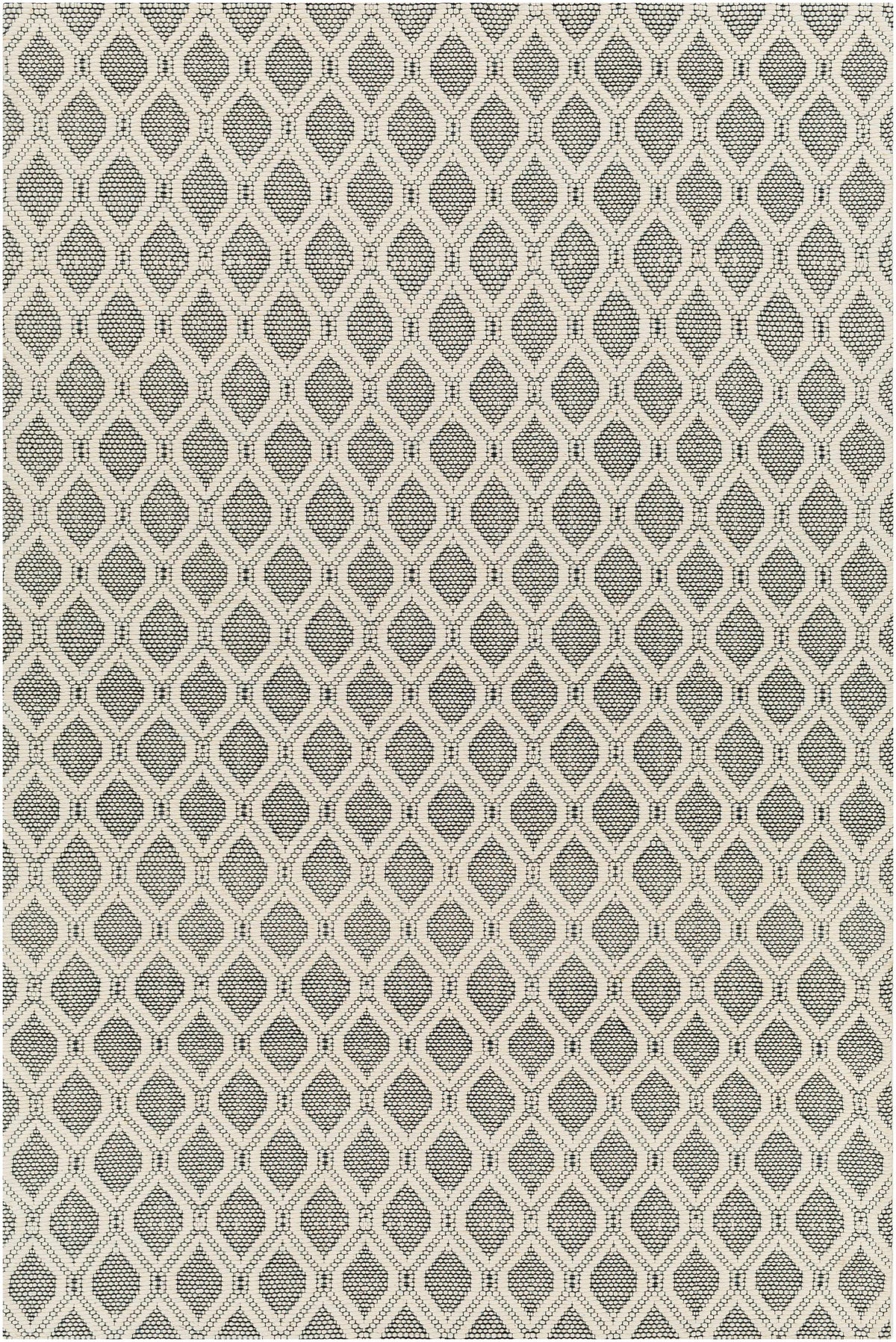 Cream Hand Woven 90% Wool, 10% Cotton Modern Rectangle Handmade rug, Indoor use only, no fringe, non-washable.