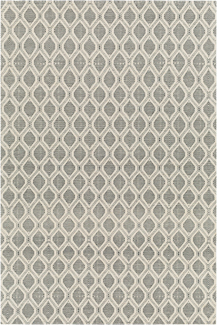 Cream Hand Woven 90% Wool, 10% Cotton Modern Rectangle Handmade rug, Indoor use only, no fringe, non-washable.