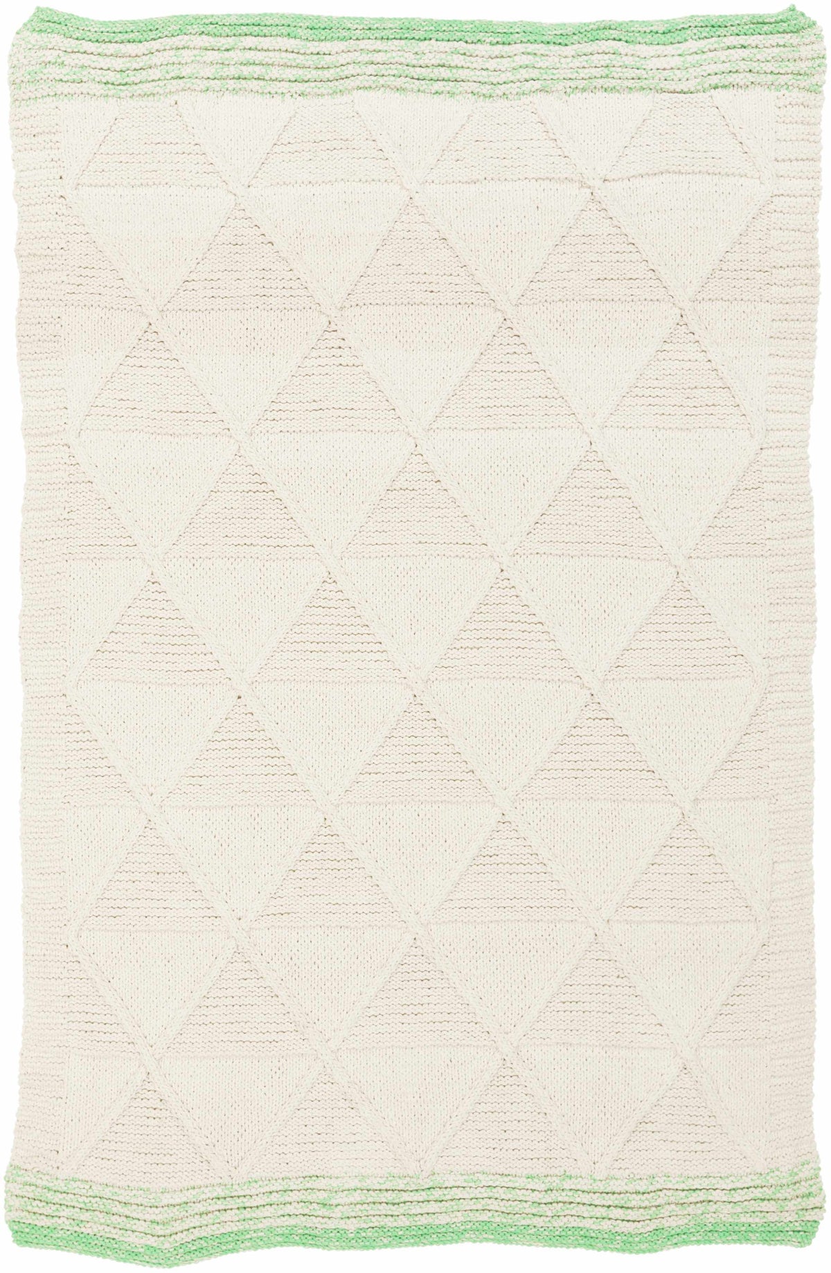 Seafoam Hand Woven 34% Acrylic, 33% Cotton, 33% Polyester Cottage Rectangle Handmade rug, Indoor use only, no fringe, non-washable.