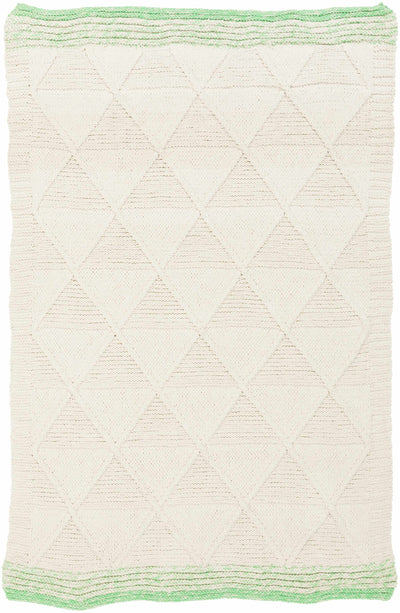 Seafoam Hand Woven 34% Acrylic, 33% Cotton, 33% Polyester Cottage Rectangle Handmade rug, Indoor use only, no fringe, non-washable.