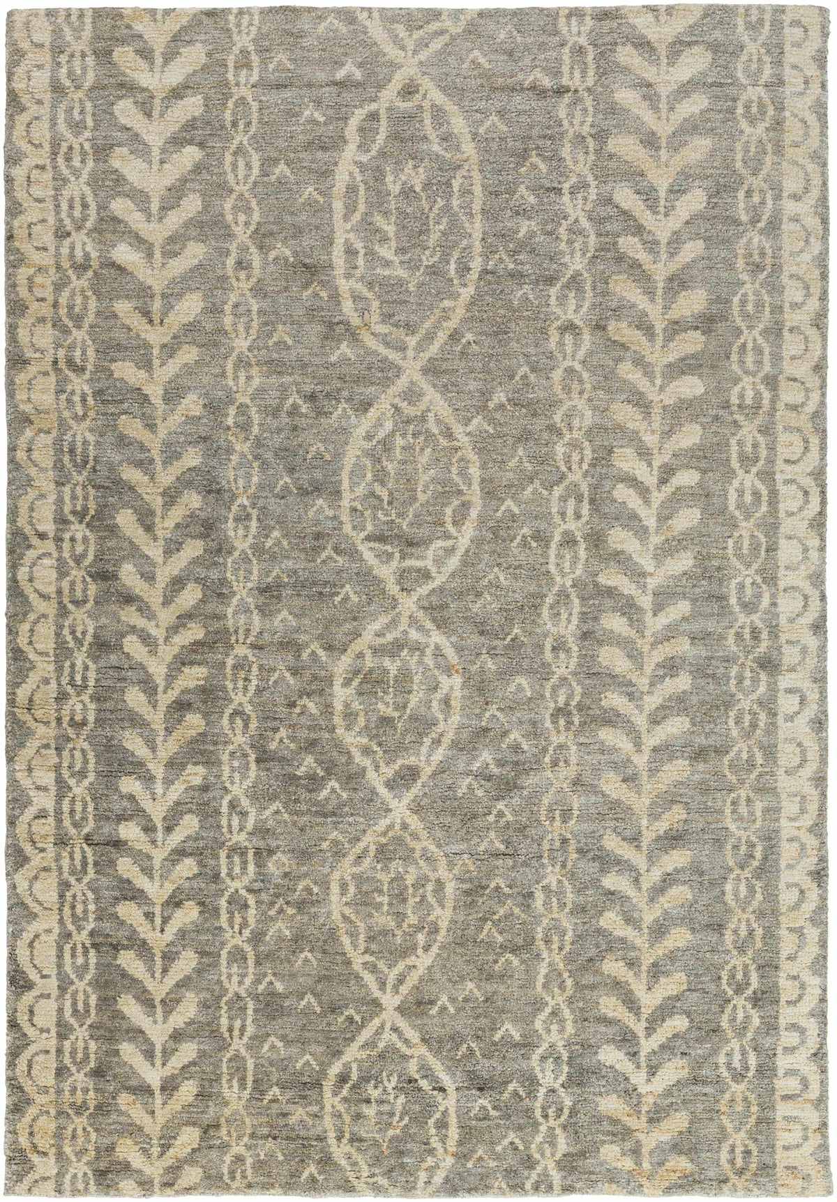 Gray Hand Knotted 100% Jute Global Rectangle Handmade rug, Indoor use only, no fringe, non-washable. runner also available