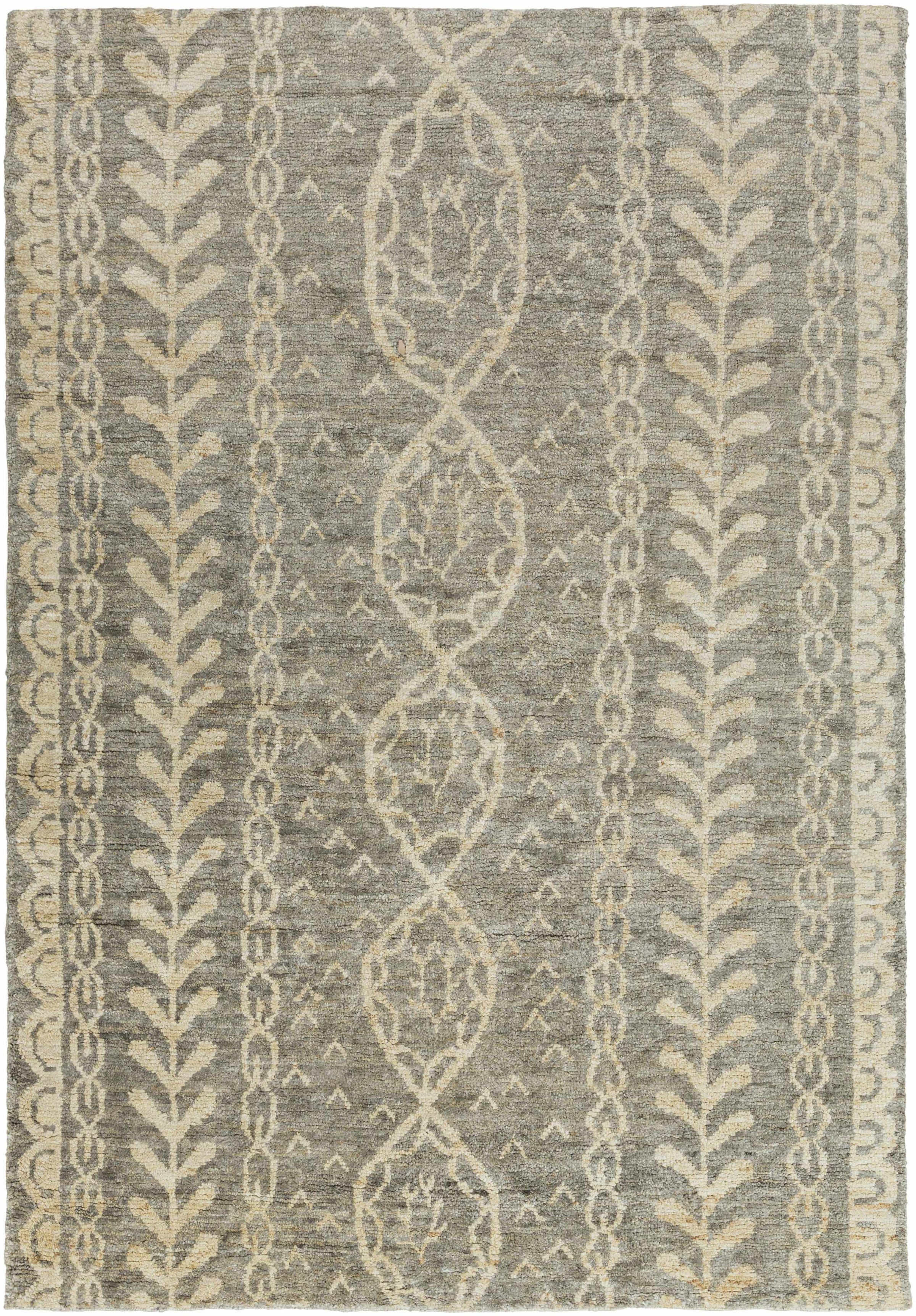 Gray Hand Knotted 100% Jute Global Rectangle Handmade rug, Indoor use only, no fringe, non-washable. runner also available