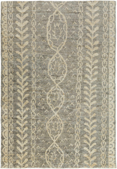 Gray Hand Knotted 100% Jute Global Rectangle Handmade rug, Indoor use only, no fringe, non-washable. runner also available