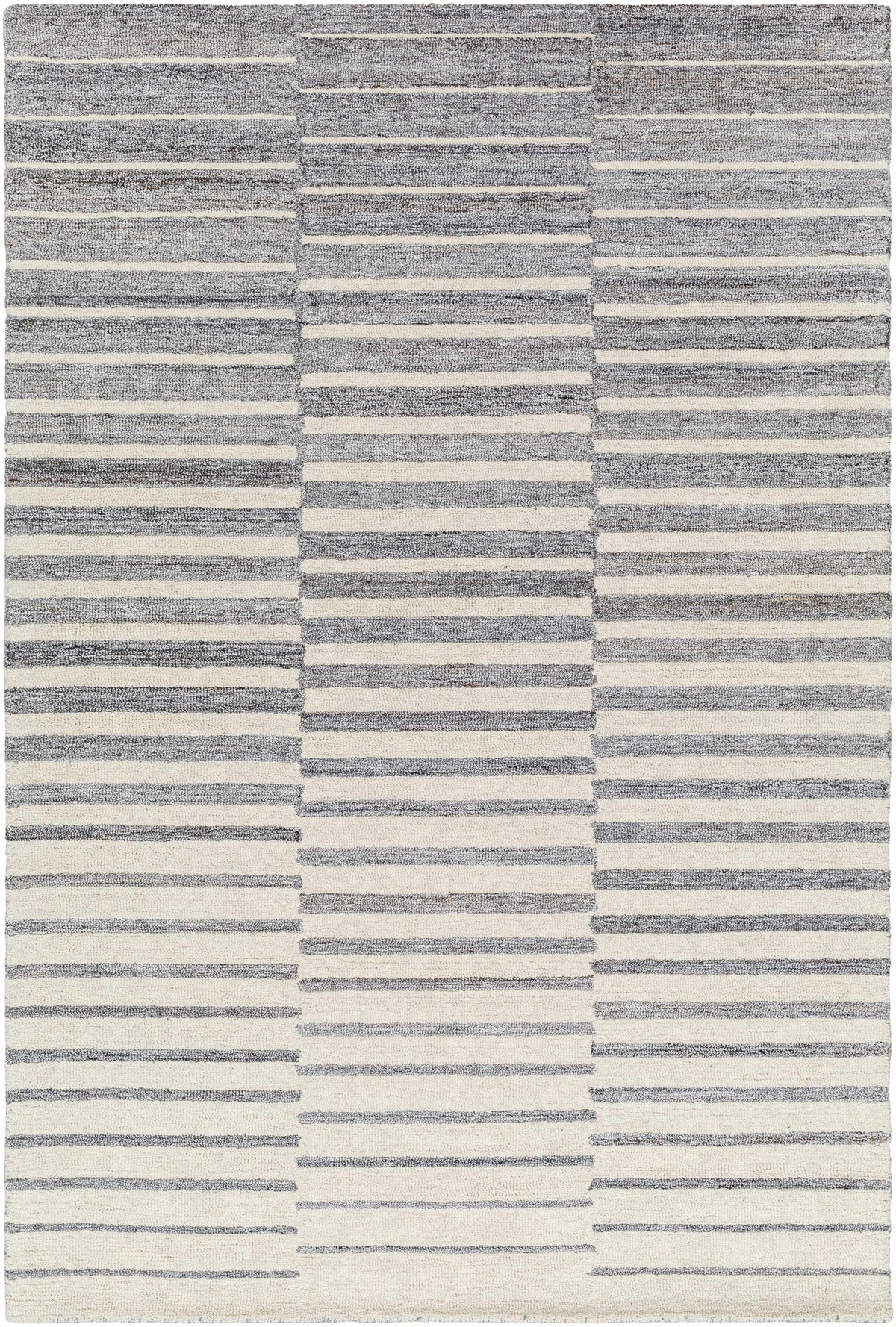 Beige Hand Tufted 54% Wool, 46% Recycled PET Yarn Modern Rectangle Handmade rug, Indoor use only, no fringe, non-washable. runner also available