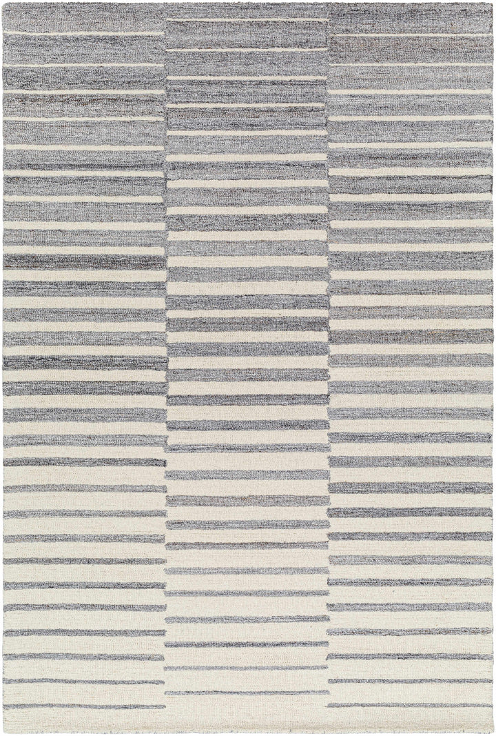 Beige Hand Tufted 54% Wool, 46% Recycled PET Yarn Modern Rectangle Handmade rug, Indoor use only, no fringe, non-washable. runner also available