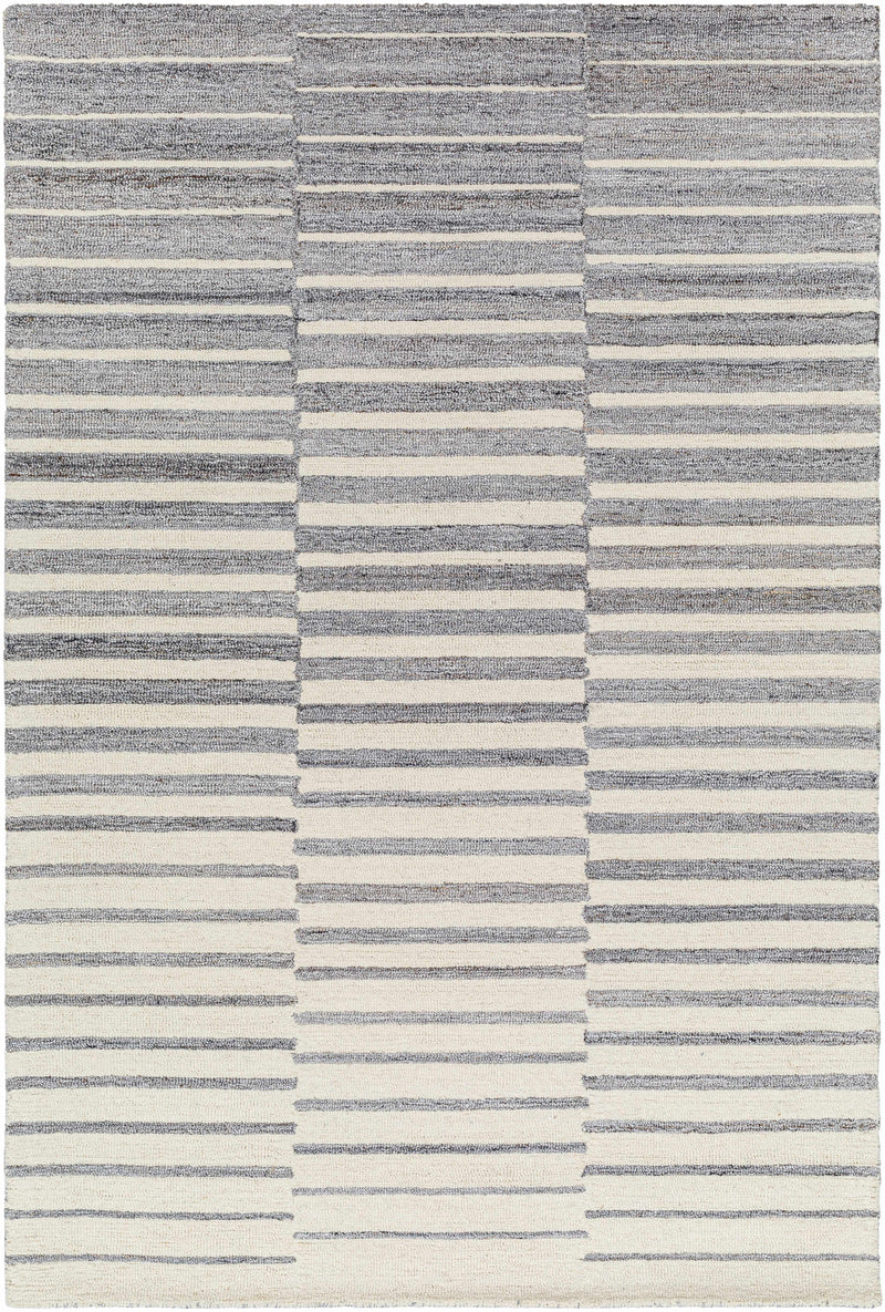 Beige Hand Tufted 54% Wool, 46% Recycled PET Yarn Modern Rectangle Handmade rug, Indoor use only, no fringe, non-washable. runner also available