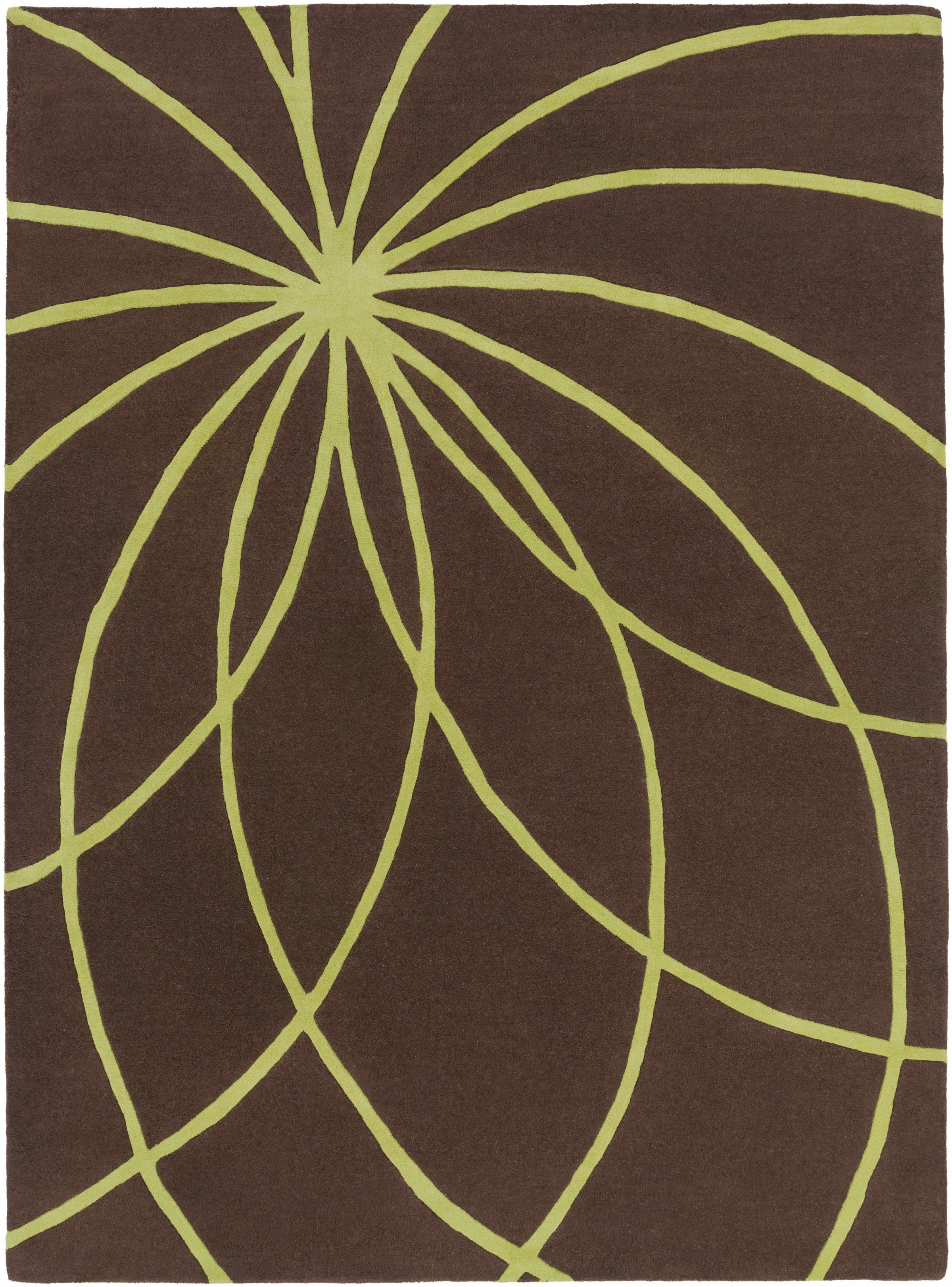 Dark Brown Hand Tufted 100% Wool Modern Rectangle Handmade rug, Indoor use only, no fringe, non-washable. round, square also available