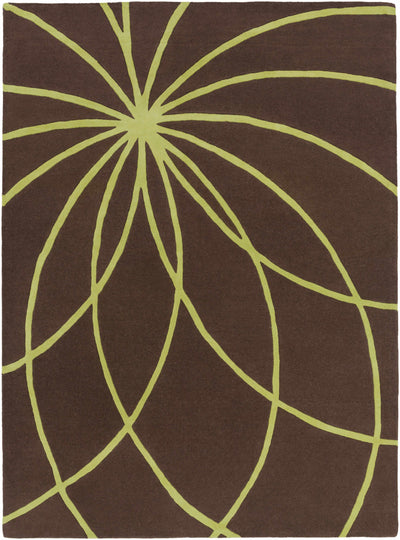 Dark Brown Hand Tufted 100% Wool Modern Rectangle Handmade rug, Indoor use only, no fringe, non-washable. round, square also available