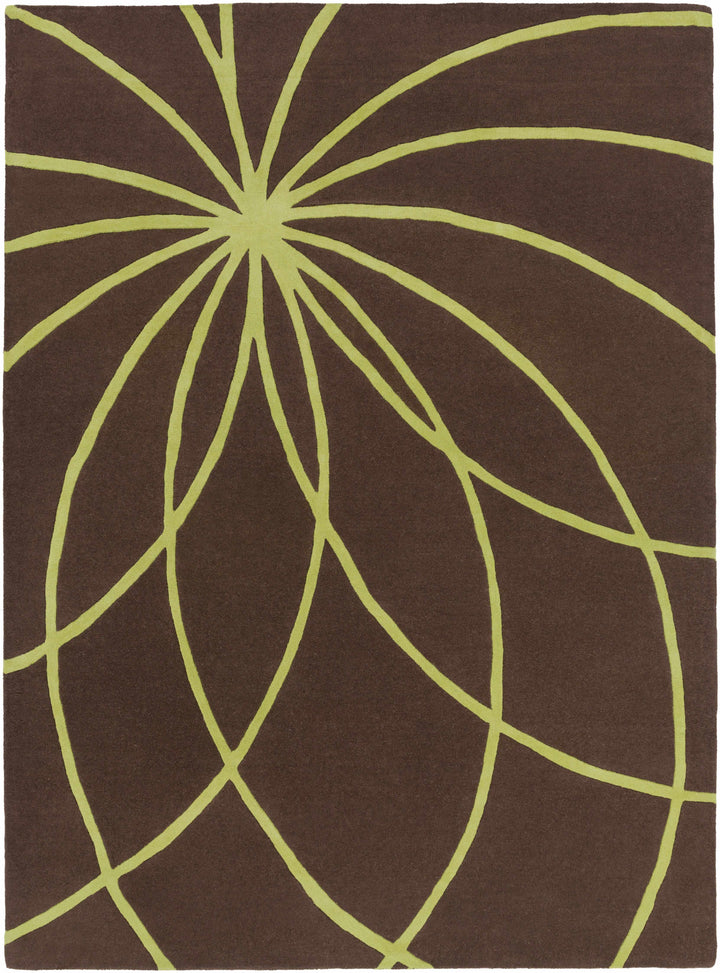 Dark Brown Hand Tufted 100% Wool Modern Rectangle Handmade rug, Indoor use only, no fringe, non-washable. round, square also available