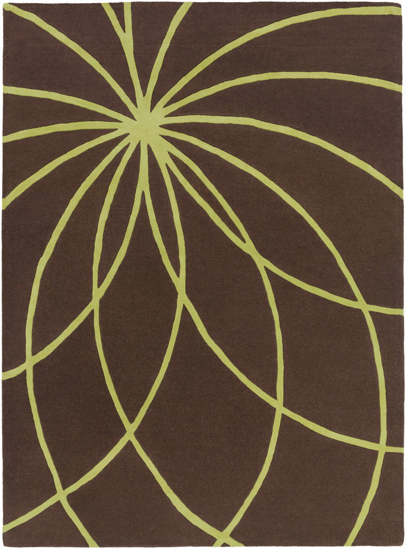 Dark Brown Hand Tufted 100% Wool Modern Rectangle Handmade rug, Indoor use only, no fringe, non-washable. round, square also available
