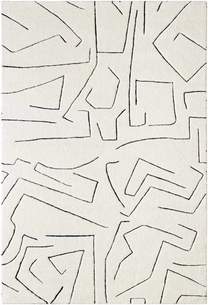 Cream Hand Tufted 100% Wool Modern Rectangle Handmade rug, Indoor use only, no fringe, non-washable.