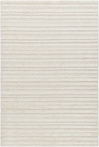 Ivory Hand Loomed 100% Viscose Cottage Rectangle Handmade rug, Indoor use only, no fringe, non-washable.