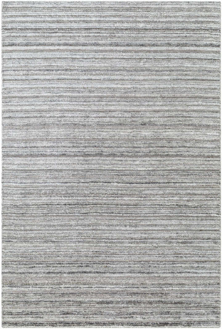 Silver Hand Loomed 100% Viscose Cottage Rectangle Handmade rug, Indoor use only, no fringe, non-washable.