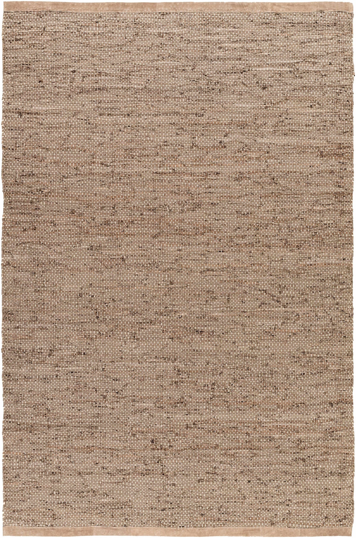 Charcoal Hand Woven 100% Leather Modern Rectangle Handmade rug, Indoor use only, no fringe, non-washable.