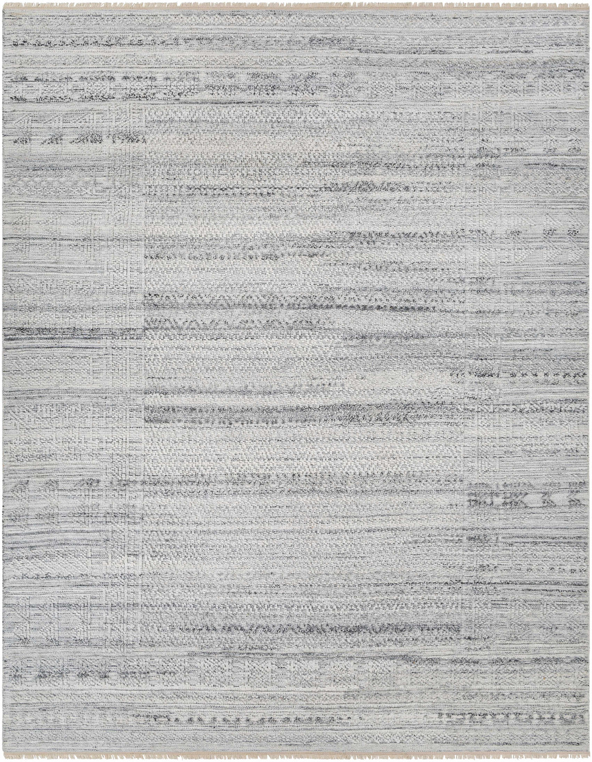 White Hand Knotted 100% Recycled PET Yarn Rustic Rectangle Handmade rug, Indoor use only, no fringe, non-washable. runner also available