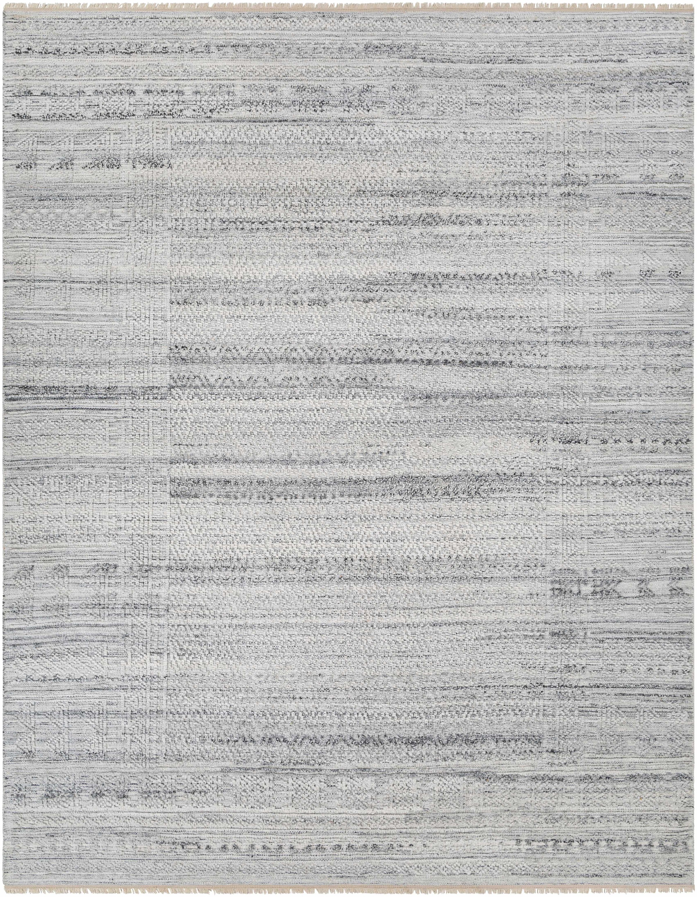 White Hand Knotted 100% Recycled PET Yarn Rustic Rectangle Handmade rug, Indoor use only, no fringe, non-washable. runner also available
