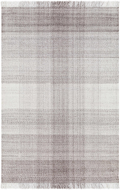 Dark Brown Hand Woven 100% Recycled PET Yarn Cottage Rectangle Handmade rug, Indoor use only, has fringe, non-washable. runner also available