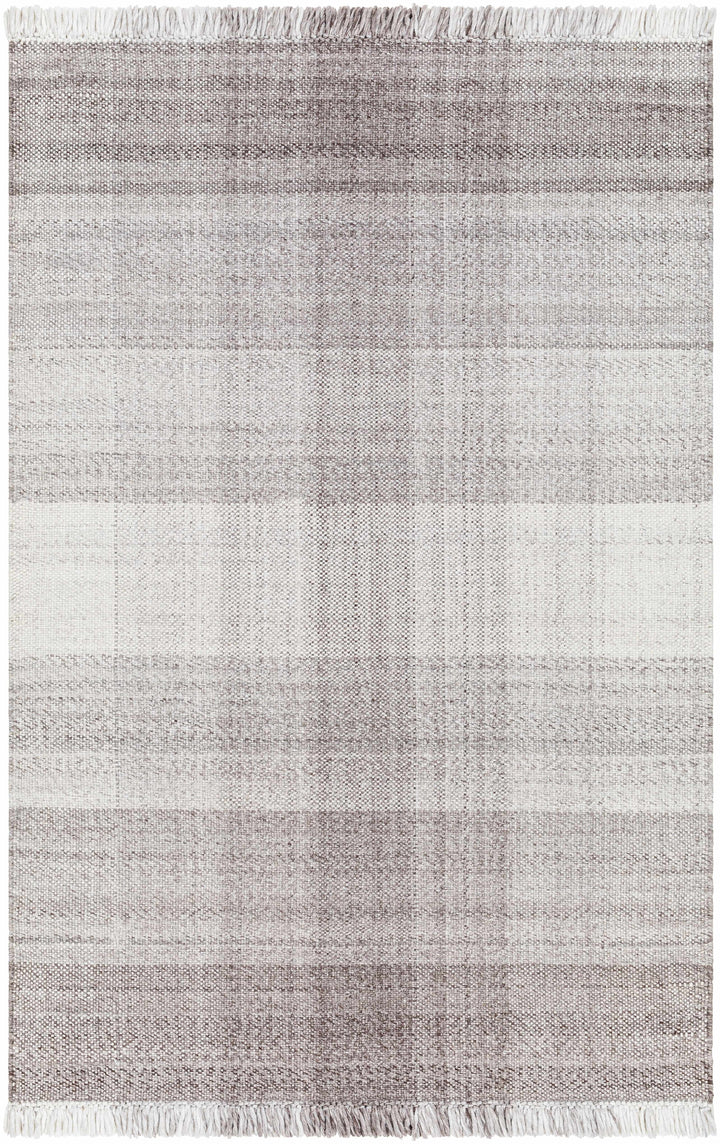 Dark Brown Hand Woven 100% Recycled PET Yarn Cottage Rectangle Handmade rug, Indoor use only, has fringe, non-washable. runner also available