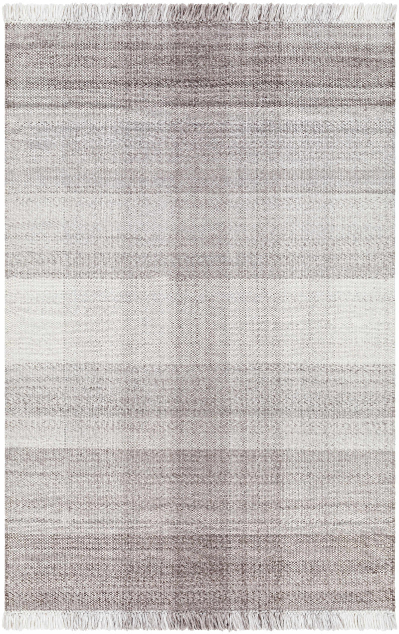Dark Brown Hand Woven 100% Recycled PET Yarn Cottage Rectangle Handmade rug, Indoor use only, has fringe, non-washable. runner also available