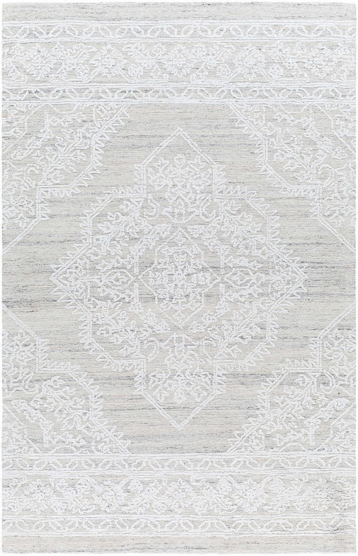 White Hand Tufted 100% Recycled PET Yarn Traditional Rectangle Handmade rug, Indoor use only, no fringe, non-washable. runner also available