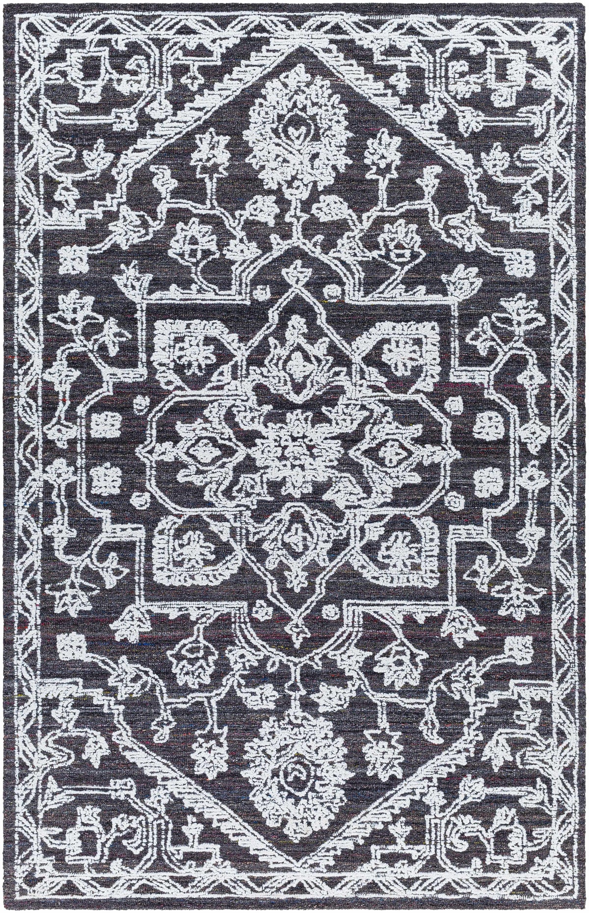 White Hand Tufted 100% Recycled PET Yarn Traditional Rectangle Handmade rug, Indoor use only, no fringe, non-washable. runner also available