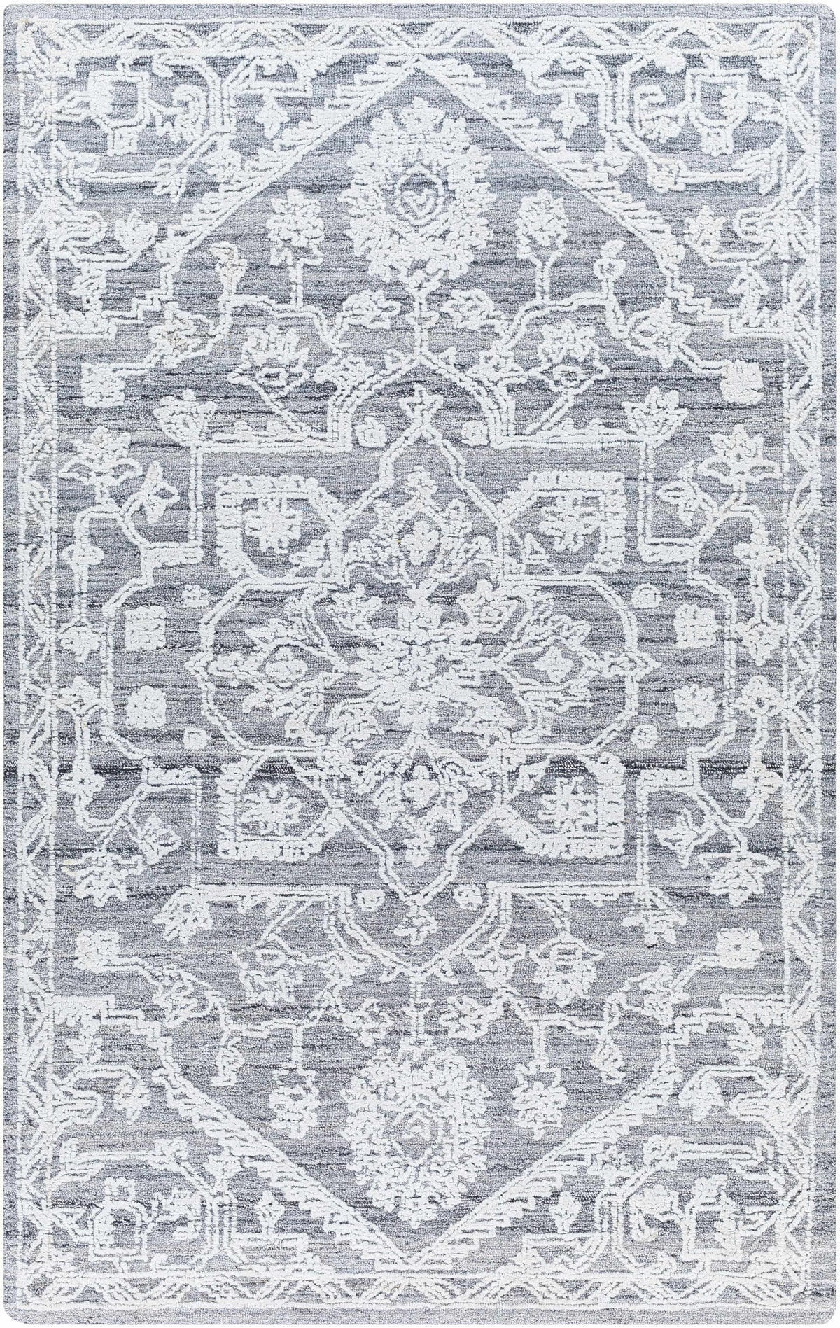 White Hand Tufted 100% Recycled PET Yarn Traditional Rectangle Handmade rug, Indoor use only, no fringe, non-washable. runner also available